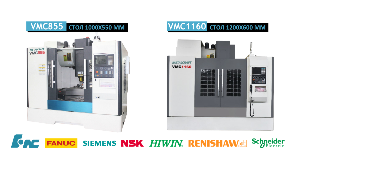 Фрезерные обрабатывающие центры MetalCraft® с ЧПУ HNC / Fanuc / Siemens